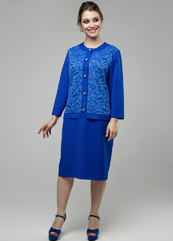 Светло-синее деловое платье электрик феерия Miledi