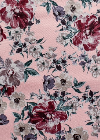 Розовая кэжуал цветочной расцветки юбка Oodji мини
