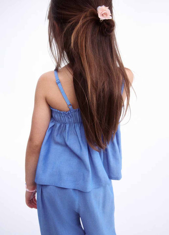 Голубые кэжуал демисезонные прямые брюки H&M