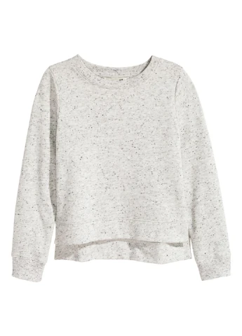 H&M свитшот меланж молочный кэжуал