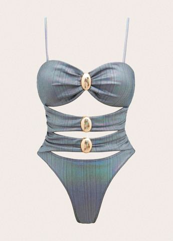 Комбінований літній купальник суцільний SHEIN