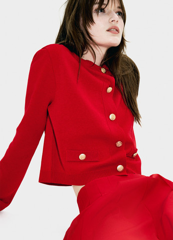 Красный демисезонный кардиган H&M
