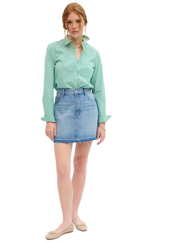 Темно-голубая джинсовая, кэжуал однотонная юбка Gap