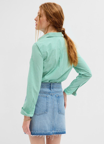 Темно-голубая джинсовая, кэжуал однотонная юбка Gap