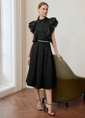 Чорна блуза SHEIN