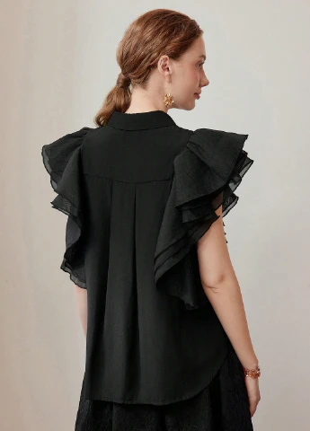 Чорна блуза SHEIN
