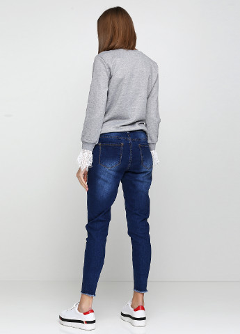 Темно-синие демисезонные зауженные джинсы Ds Fashion