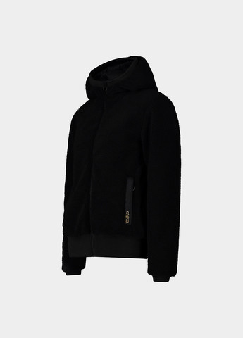 Черная зимняя куртка CMP JACKET FIX HOOD TEDDY FUR