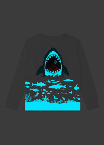 Белый демисезонный кэжуал лонгслив Garnamama с рисунком