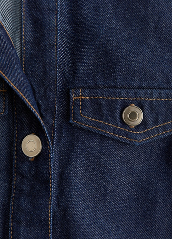 Темно-синее джинсовое платье H&M однотонное