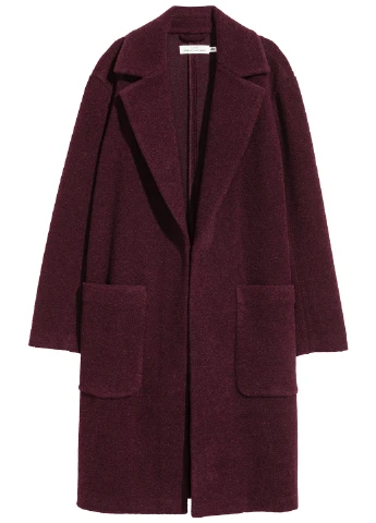 Бордовое Пальто демисезон,бордовый, H&M