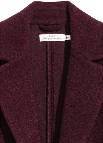 Бордовое Пальто демисезон,бордовый, H&M