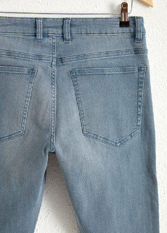 Серо-голубые демисезонные зауженные джинсы LC Waikiki