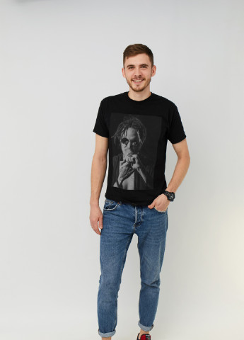 Черная футболка мужская с коротким рукавом Memo