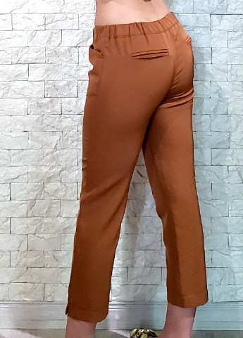 Коричневые кэжуал летние укороченные брюки Wiya