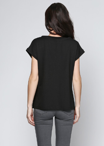 Черная летняя блуза Pied-a-terre