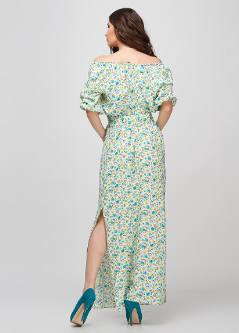 Мятное кэжуал платье Fifi Lakres с цветочным принтом
