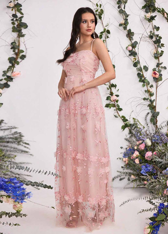 Розовое праздничный, вечернее платье SHEIN однотонное