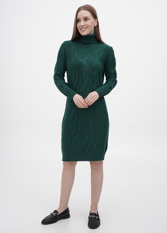 Темно-зелена кежуал сукня сукня светр Wild Flower однотонна