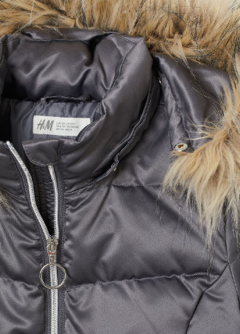Серый зимний Пуховик H&M