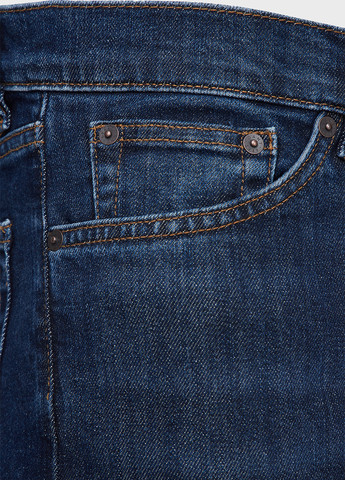 Темно-синие демисезонные зауженные джинсы Gant