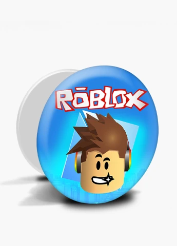 Попсокет (Popsockets) тримач для смартфону Роблокс (Roblox) (8754-1713) Чорний MobiPrint (216836467)