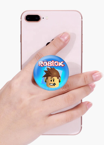 Попсокет (Popsockets) тримач для смартфону Роблокс (Roblox) (8754-1713) Чорний MobiPrint (216836467)