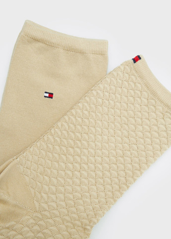 Бежеві шкарпетки (2 пари) Tommy Hilfiger однотонні (298664868)