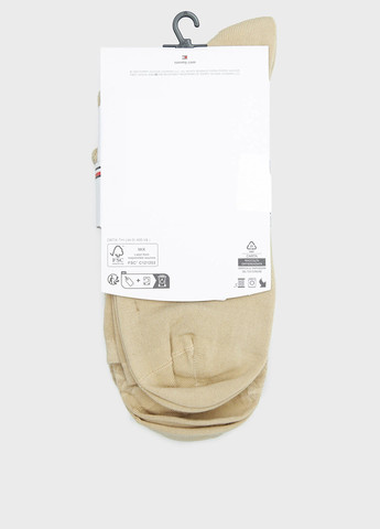 Бежеві шкарпетки (2 пари) Tommy Hilfiger однотонні (298664868)