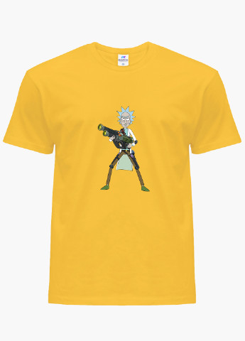 Желтая демисезонная футболка детская рик и морти (rick and morty)(9224-1241) MobiPrint