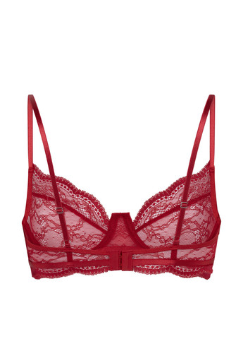 Тёмно-красный балконет бюстгальтер Hunkemoller с косточками полиамид