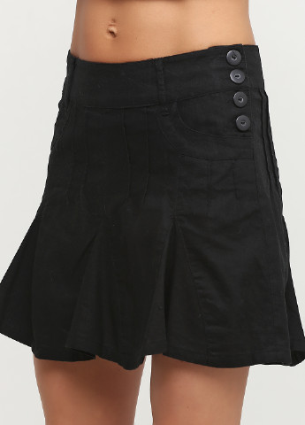 Черная кэжуал однотонная юбка Vila мини