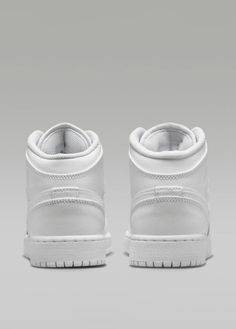 Кроссовки 1 Mid (Gs) 554725-136 Jordan 1 Mid (Gs) белые демисезоны (314148173)