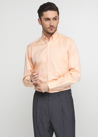 Персиковая кэжуал рубашка однотонная Ralph Lauren