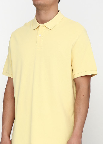 Желтая футболка-поло для мужчин Basics однотонная