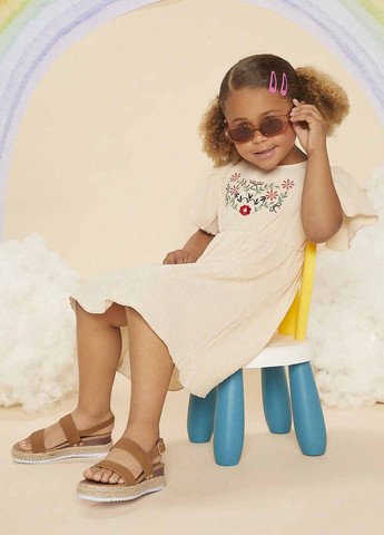 Коричневые босоножки SHEIN на плетеной подошве