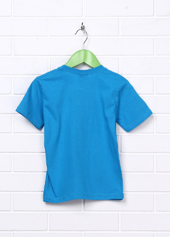 Голубая летняя футболка с коротким рукавом Enes