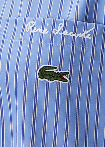 Голубой кэжуал рубашка в полоску Lacoste