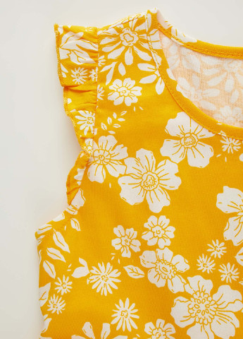 Жовтий кежуал плаття, сукня кльош DeFacto