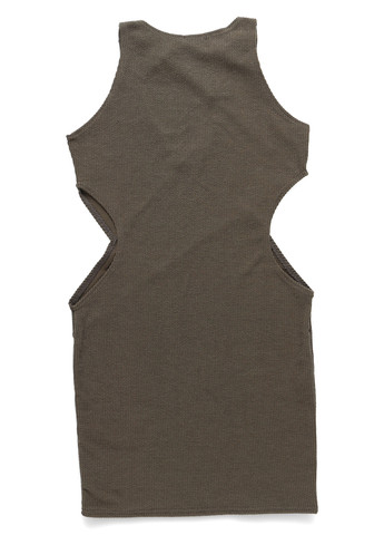 Оливковое (хаки) кэжуал платье платье-майка PrettyLittleThing однотонное