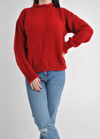 Красный зимний красивый теплый свитер Fashion Club