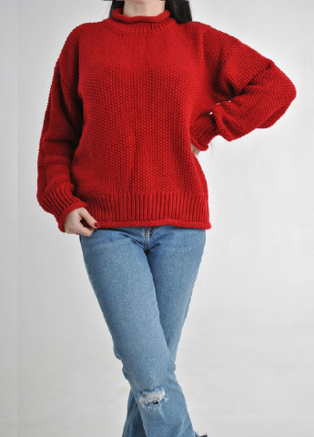 Красный зимний красивый теплый свитер Fashion Club