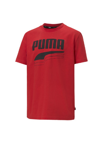 Красная демисезонная детская футболка modern sports logo tee Puma
