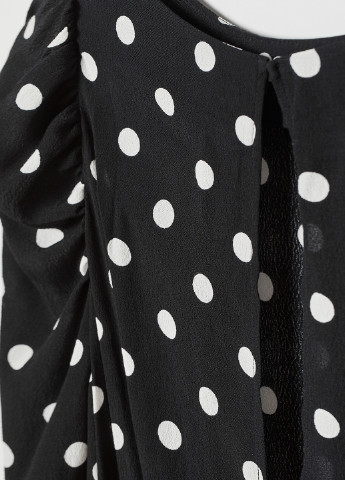 Чорно-білий кежуал сукня H&M в горошок