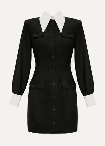 Чорна кежуал сукня сукня-сорочка Gepur однотонна