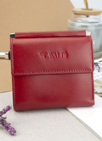 Женский кожаный кошелек маленький красный RD-16 GCL red Cavaldi (242861626)