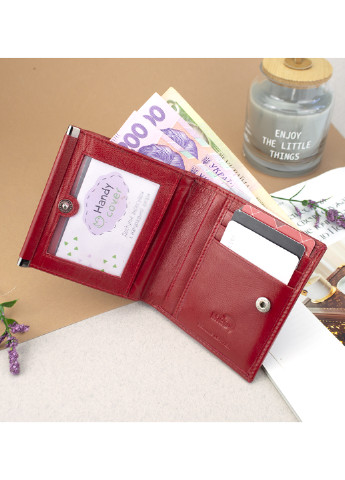 Жіночий шкіряний гаманець маленький червоний RD-16 GCL red Cavaldi (242861626)