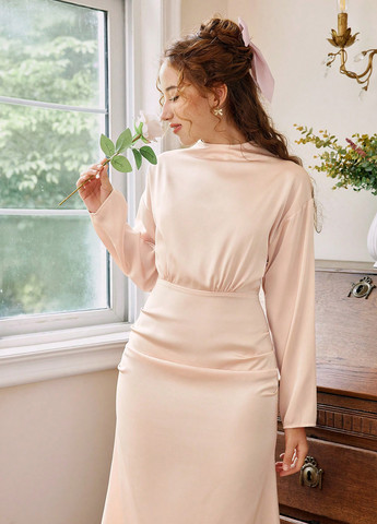 Кремова сукня SHEIN (344454105)