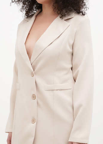 Светло-бежевый женский жакет PrettyLittleThing однотонный - демисезонный