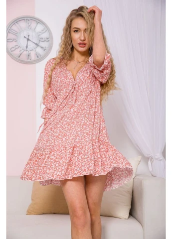 Теракотова святковий сукня 115r0400-5 Kamomile з малюнком